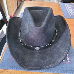 Vintage Wrangler 20x Wool cowboy hat.XL Black.